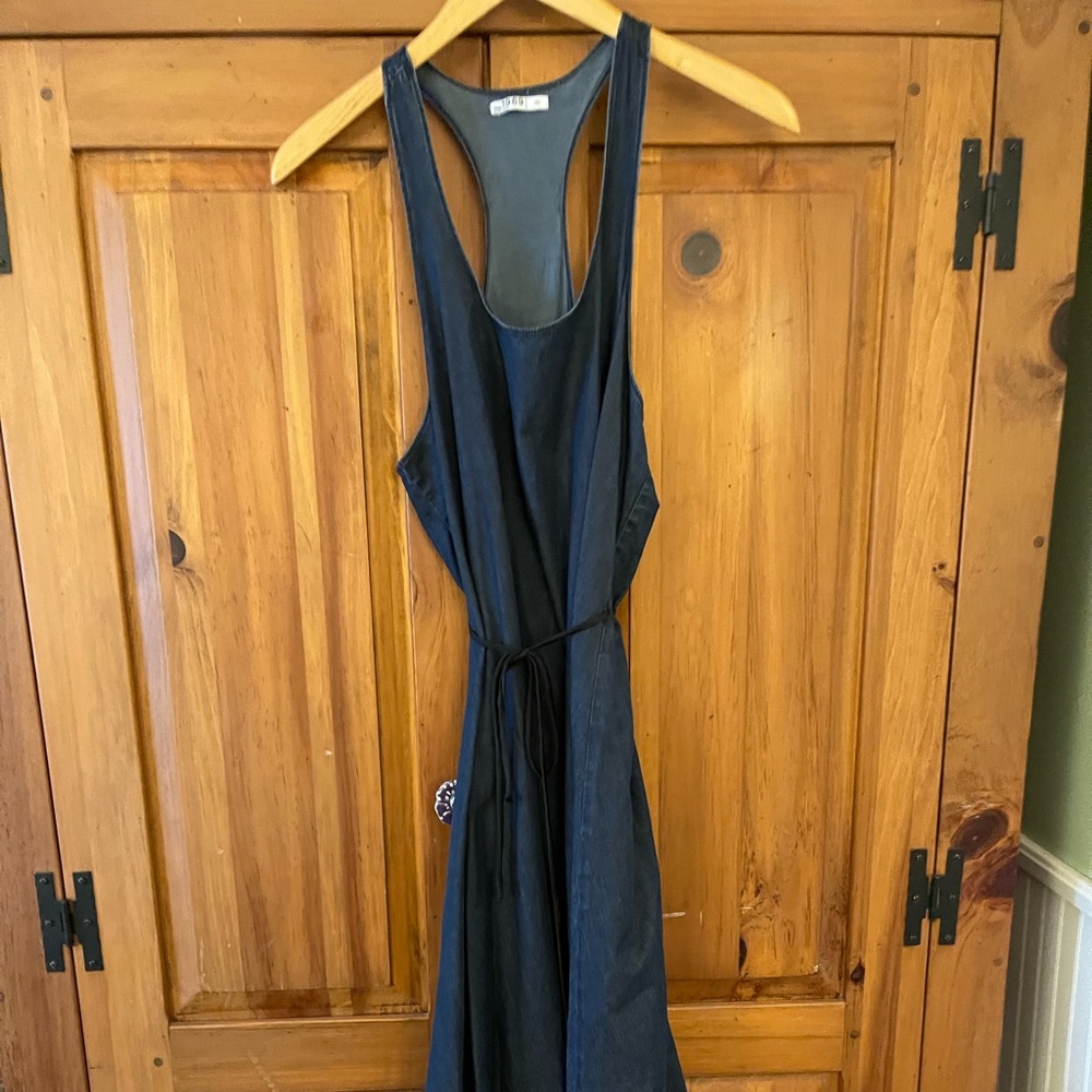 Gap denim dress with tie